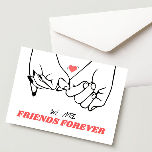 Friendship Card with 1 Envelope – 300 GSM Cold Pressed Paper 13cm x 9cm (Pack of 1)