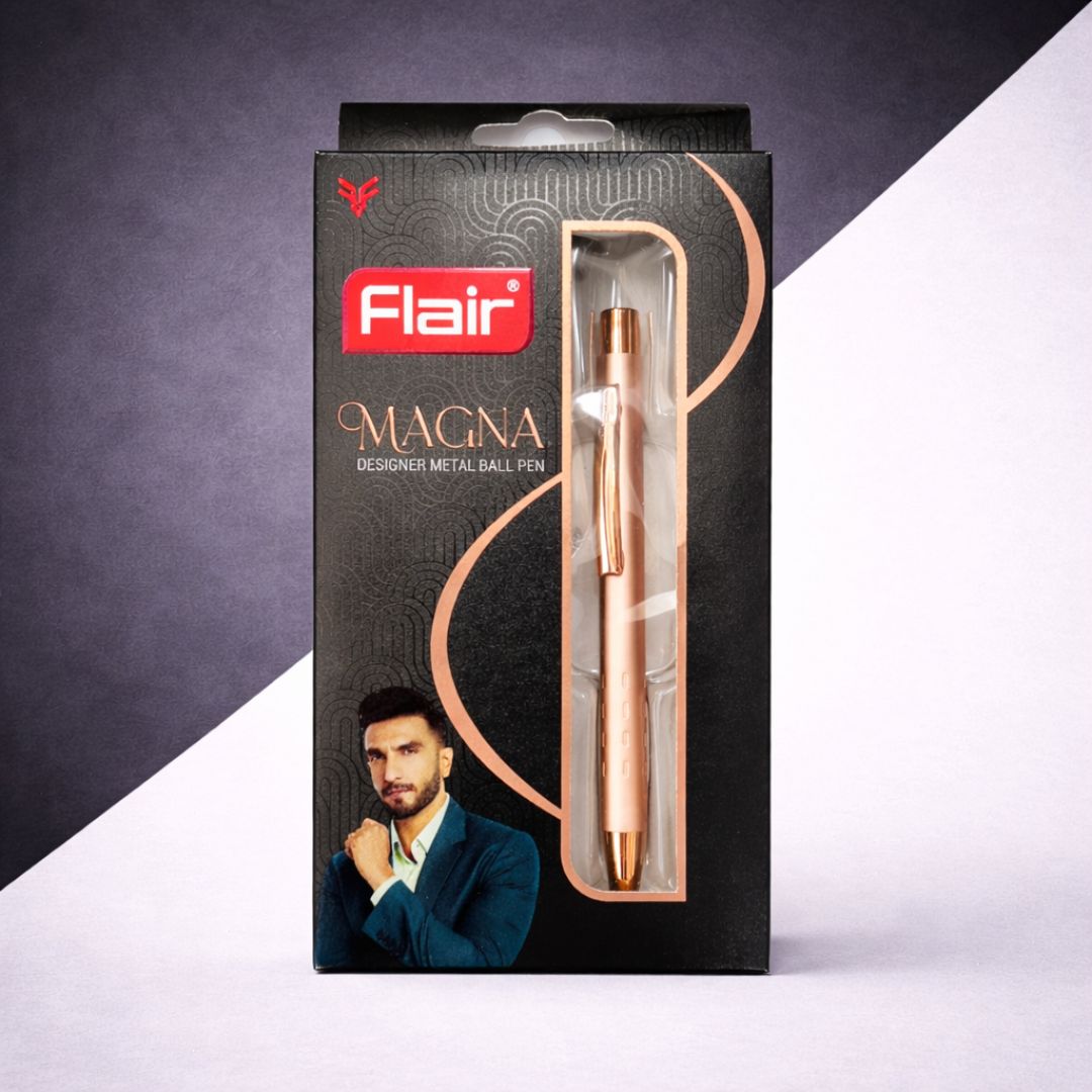 Flair MAGNA Premium Rose Gold Metal Ballpoint Pen- Blue Ink (Pack of 1)