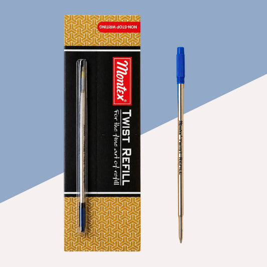 (5 Pcs.) Montex Twist Steel Ball Pen Refill - Blue