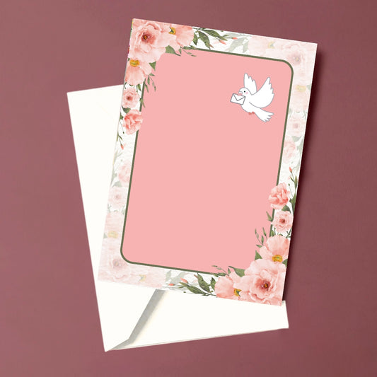 Large Letter Greeting Card with Envelope - 300 GSM Cold Pressed Writing Card (Pack of 1)