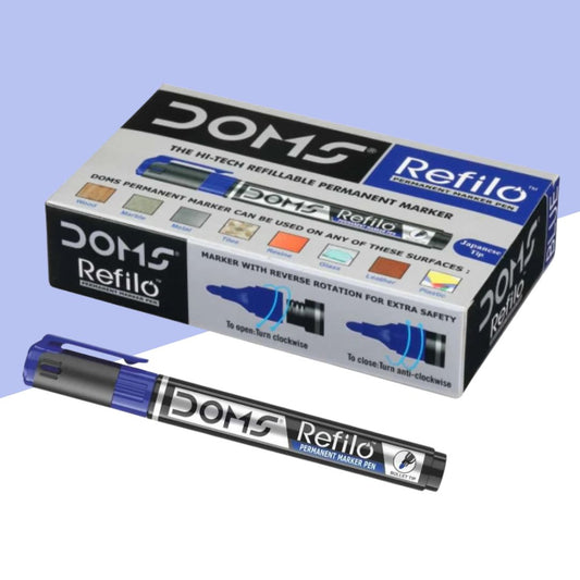 Doms Refilo Permanent Marker - Blue ( Pack Of 1 )