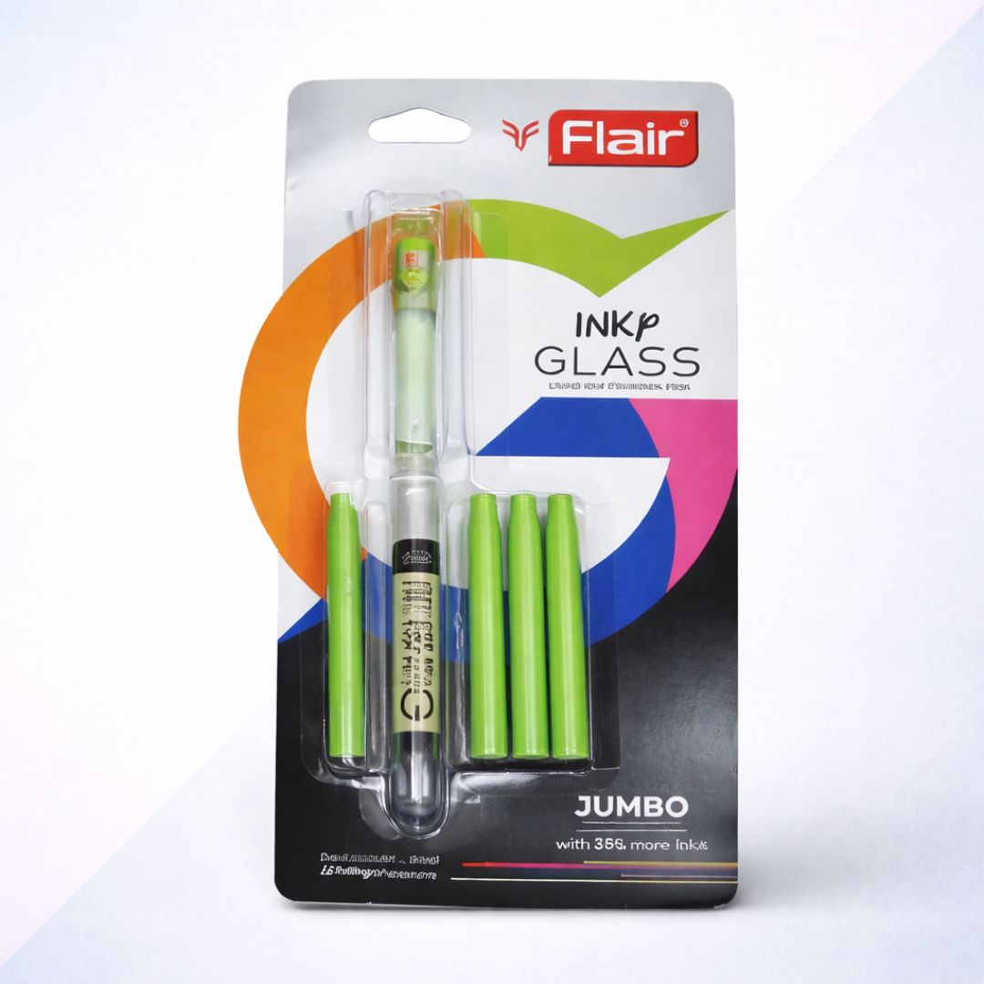 Flair Inky Glass Fountain Pen - Blue Ink (Pack of 1)