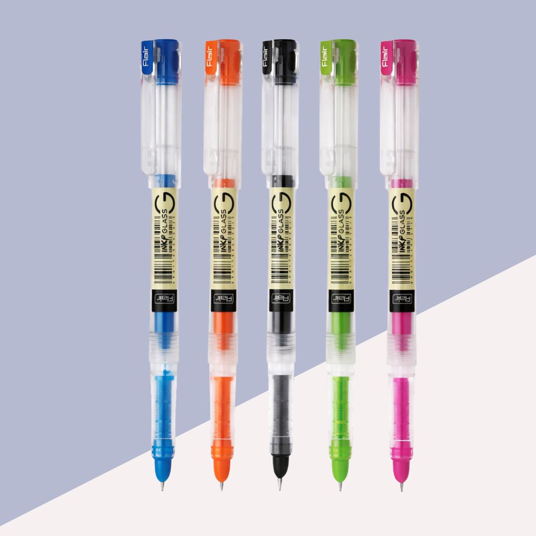 Flair Inky Glass Fountain Pen - Blue Ink (Pack of 1)