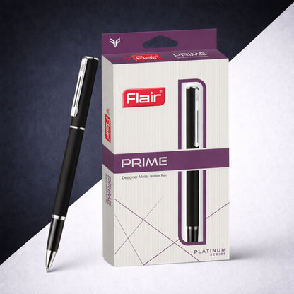 Flair Prime Metal Rollerball Pen- Blue Ink (Pack of 1)