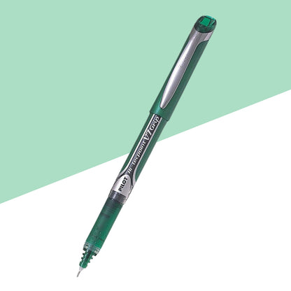 Pilot Hi-Tecpoint V7 Grip Roller Ball Pen 0.7 Extra Fine - Green Pen (Pack of 1)