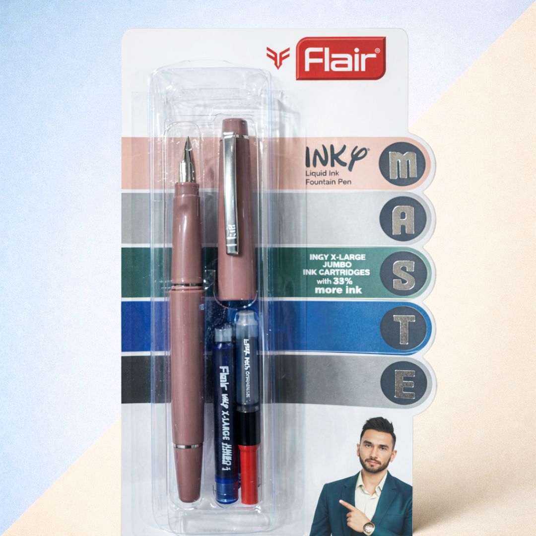 Flair Inky Master Fountain Pen- Blue Ink (Pack of 1)