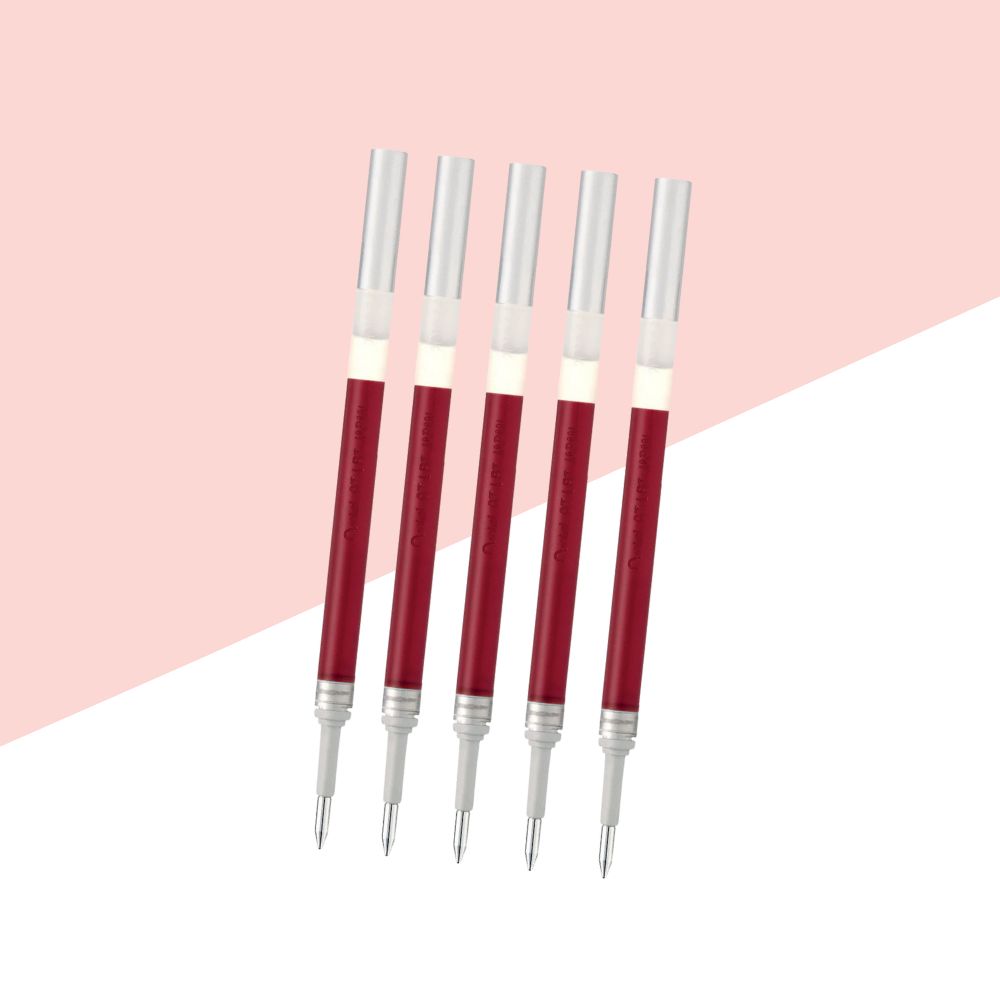 (5 Pcs. ) Pentel Energel 0.7 mm Gel  Pen Refill – Red