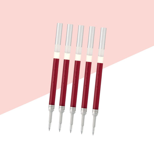 (5 Pcs. ) Pentel Energel 0.7 mm Gel  Pen Refill – Red
