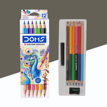 Doms Supersoft Bi-Colour Pencil (Set of 12)