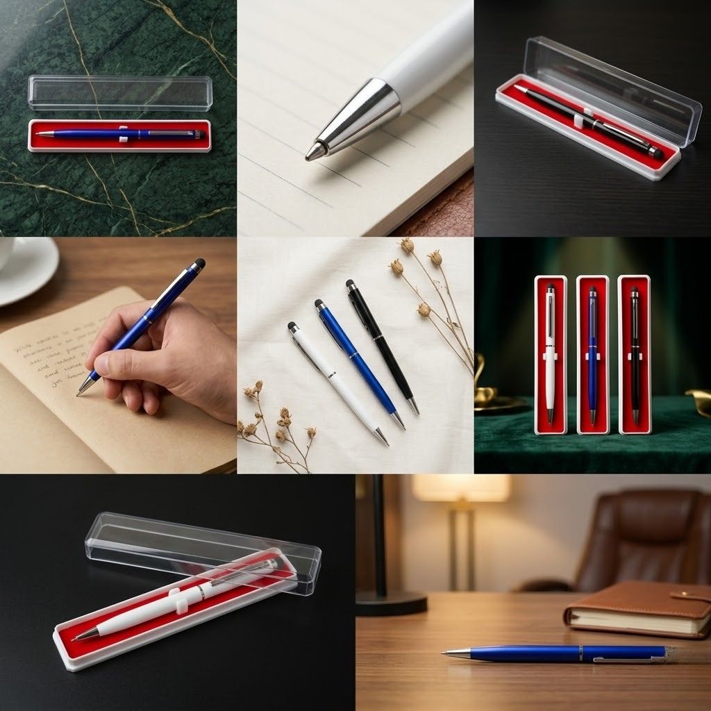 Premium Metal Stylus Ballpoint Pen  with Premium Box- Blue Ink (Pack Of 1)