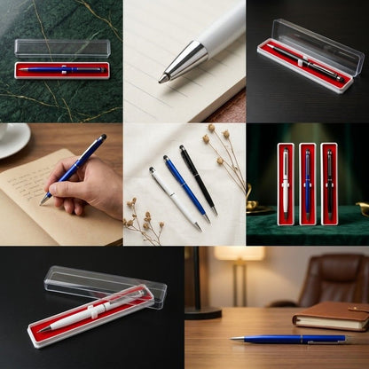 Premium Metal Stylus Ballpoint Pen  with Premium Box- Blue Ink (Pack Of 1)