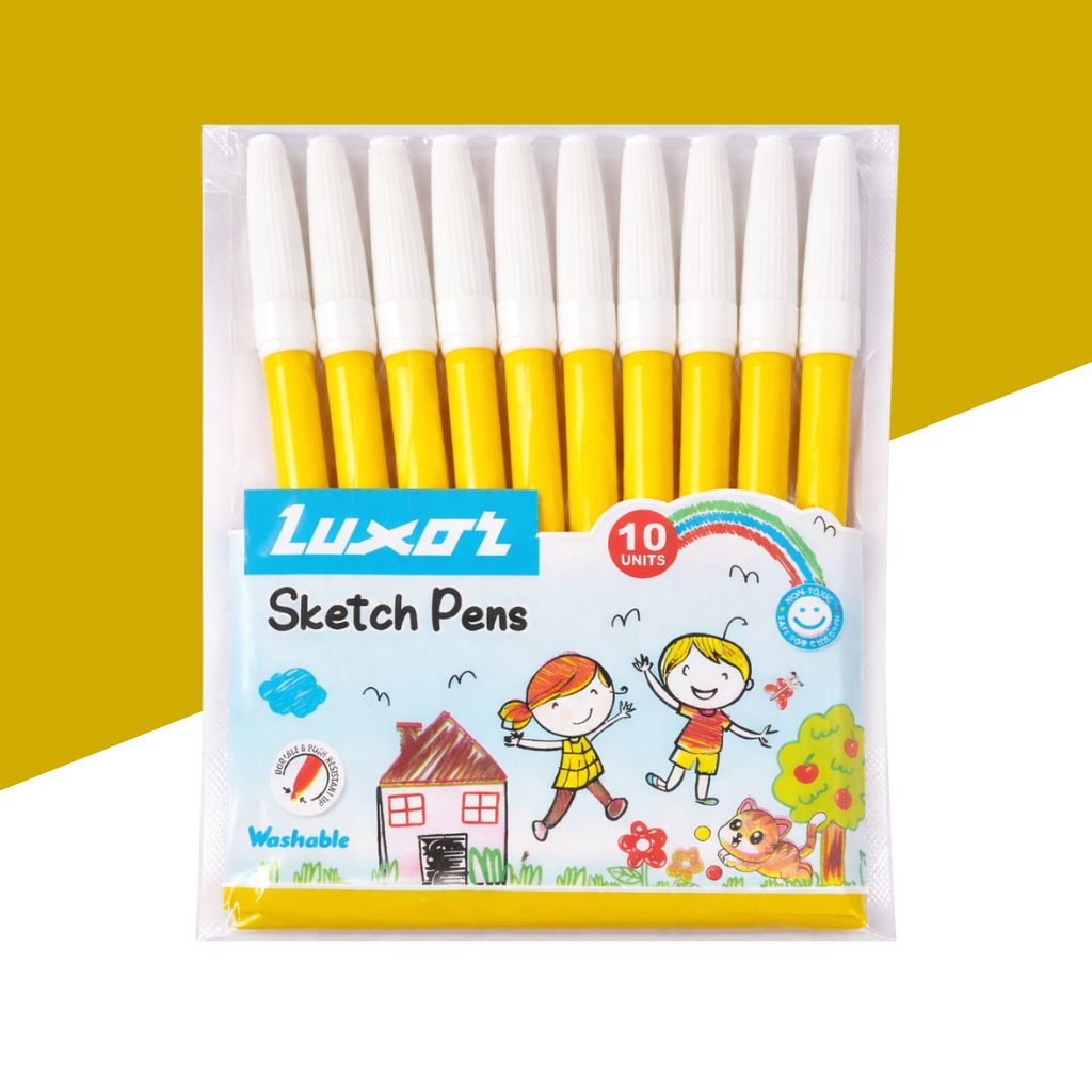 Luxor Sketch Pens - Yellow ( Set Of 10 )