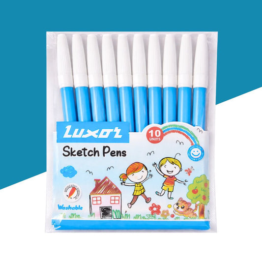Luxor Sketch Pens - Light Blue ( Set Of 10 )