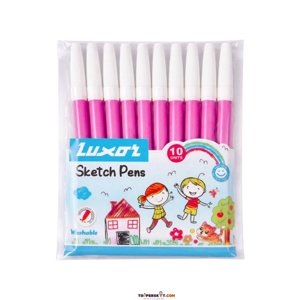 Luxor Sketch Pens - Pink ( Set Of 10 )