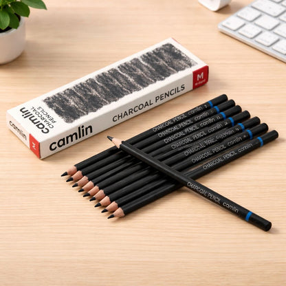 Camlin Charcoal Pencil - Medium ( Pack Of 10 )