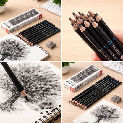 Camlin Charcoal Pencil - Medium ( Pack Of 10 )