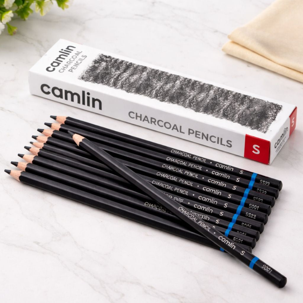 Camlin Charcoal Pencil - Soft ( Pack Of 10 )