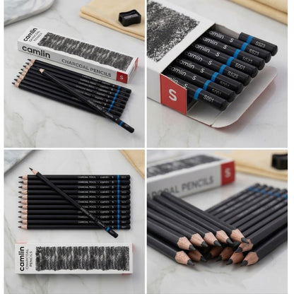 Camlin Charcoal Pencil - Soft ( Pack Of 10 )