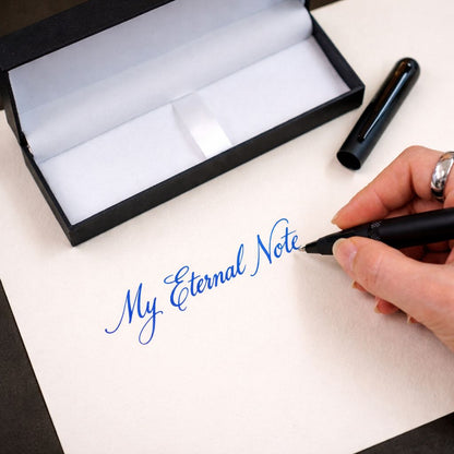 Premium Matte Black Metal Rollerball Pen with Magnetic Cap With Premium Gift Box - Blue Ink