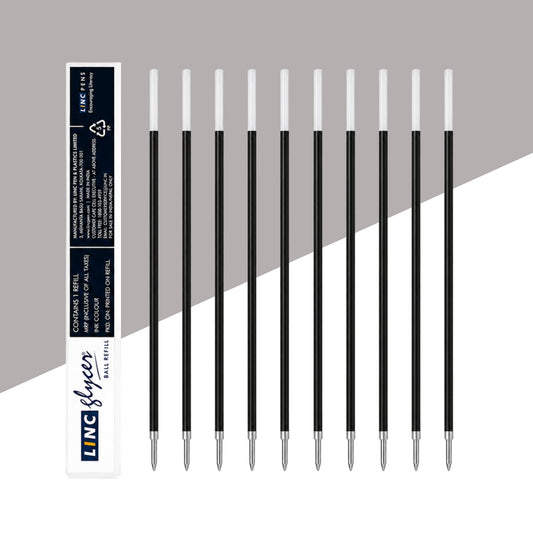 (10 Pcs.) Linc Glycer Ball Pen Refill - Black