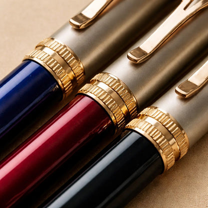 Luxury Metal Rollerball Pen Premium Gold Accents with Premium Gift Box Smooth Blue Ink (Pack of 1)