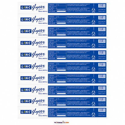 (10 Pcs.) Linc Glycer Ball Pen Refill - Blue