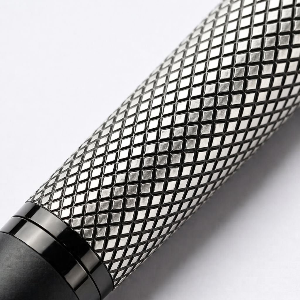 Premium Black & Silver Metal Rollerball with Premium Gift Box Smooth Blue Ink (Pack of 1)