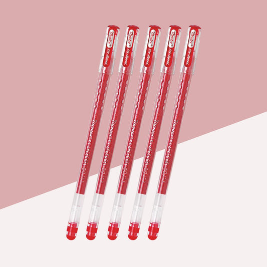 Montex Hy-Speed Gel Pen – Red: Effortless Elegance and Ultra-Smooth Writing in Your Pocket ( Pack of 1 ) - Topperskit LLP