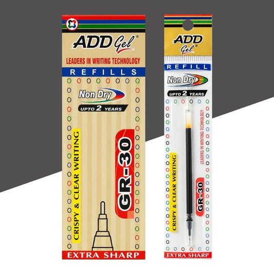(10 Pcs.) Add Gel GR-30 Gel Pen Refills - Black