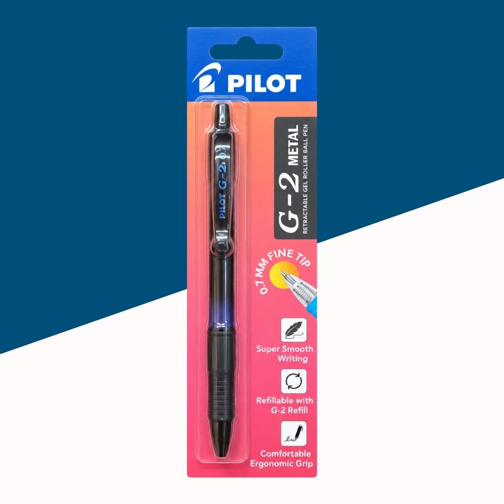 Pilot G-2 Metal Retractable Roller Gel Pen- Blue (Pack of 1)