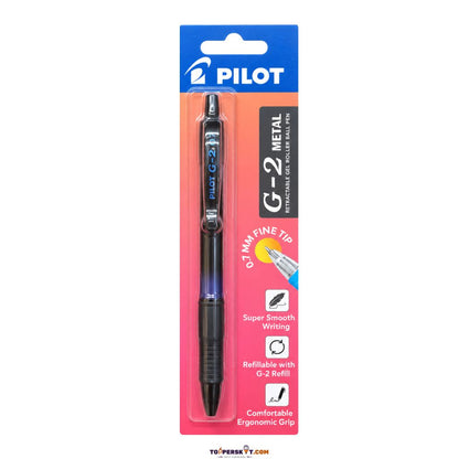 Pilot G-2 Metal Retractable Roller Gel Pen- Blue (Pack of 1)