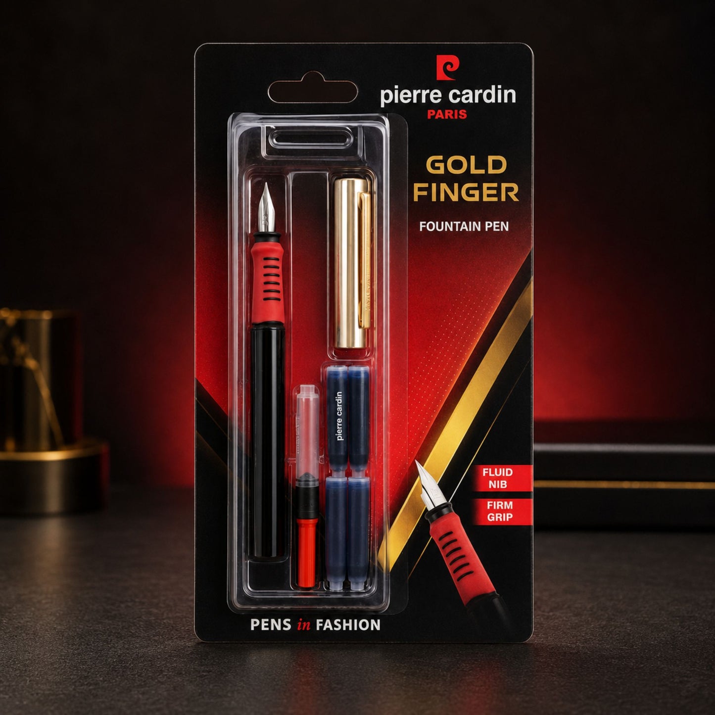 Pierre Cardin Gold Finger Fountain Pen - Blue (Pack Of 1)