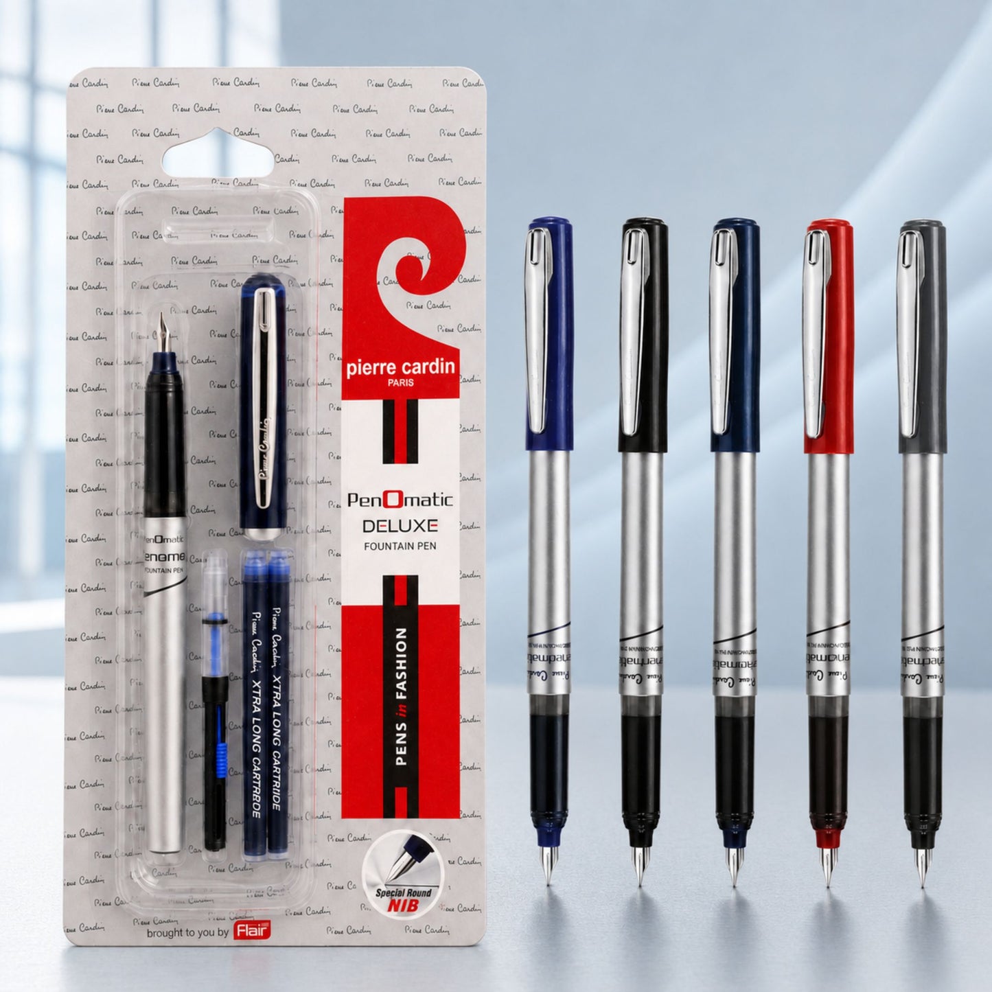Pierre Cardin PenOmatic Deluxe Fountain Pen - Blue (Pack Of 1)