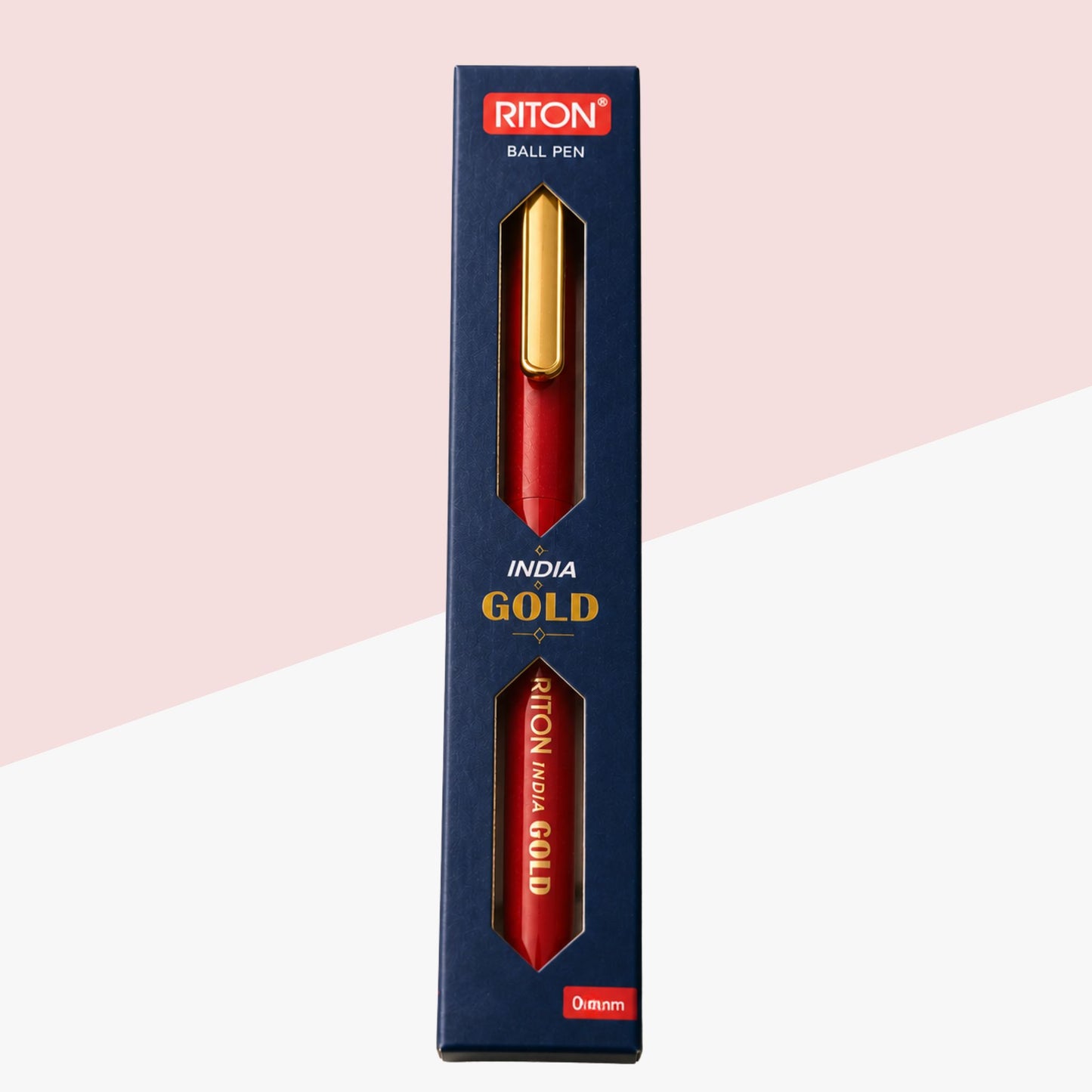 Riton India Gold Ballpoint Pen - Red (Pack Of 1)