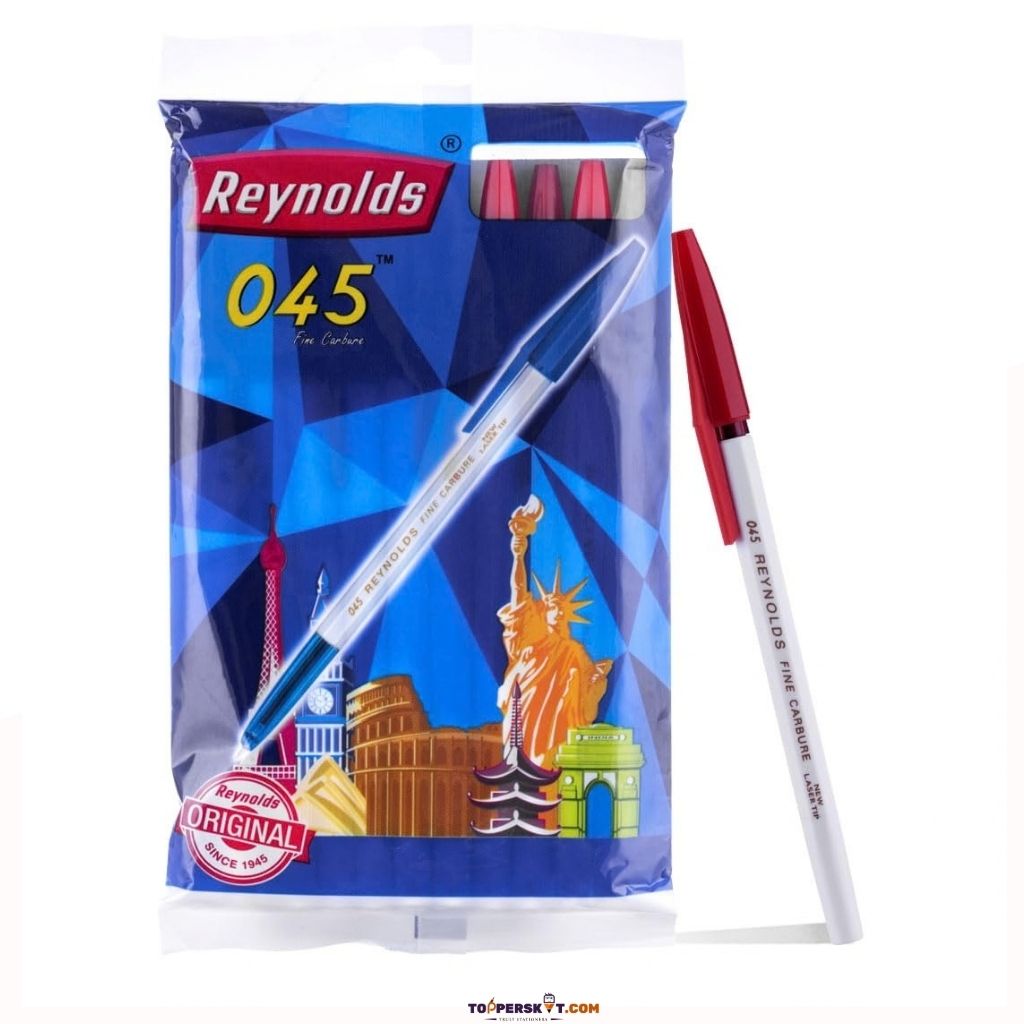 (10 Pcs.) Reynolds 045 Ball Pen  – Red
