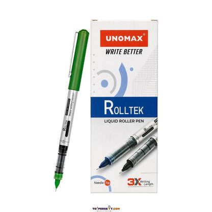 Unomax Rolltek Liquid Roller Pen - Green (Pack Of 1)