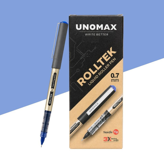 Unomax Rolltek Liquid Roller Pen - Blue (Pack Of 1)
