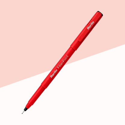 Rorito Fiber Point Gel Pen – Red ( Pack of 1 )