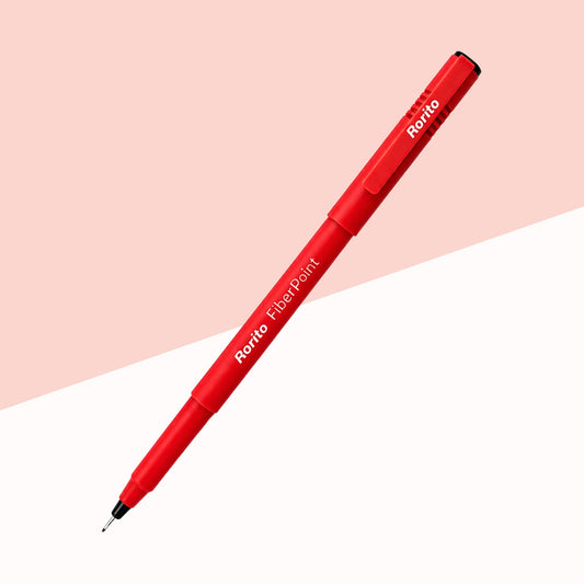 Rorito Fiber Point Gel Pen – Red ( Pack of 1 )