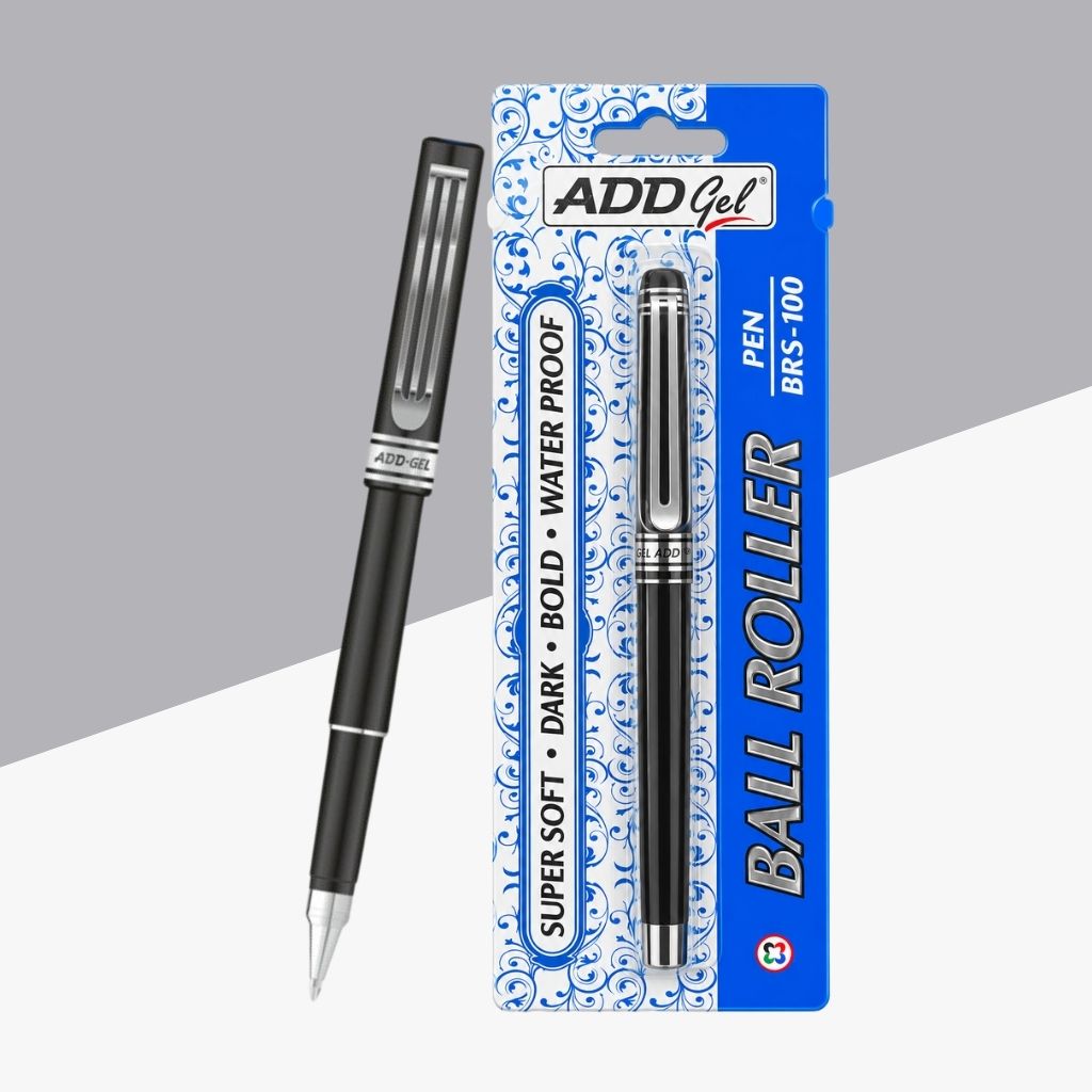 Add Gel BRS-100 Ball Roller Pen - Black (Pack Of 1)