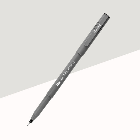 Rorito Fiber Point Gel Pen – Black ( Pack of 1 )