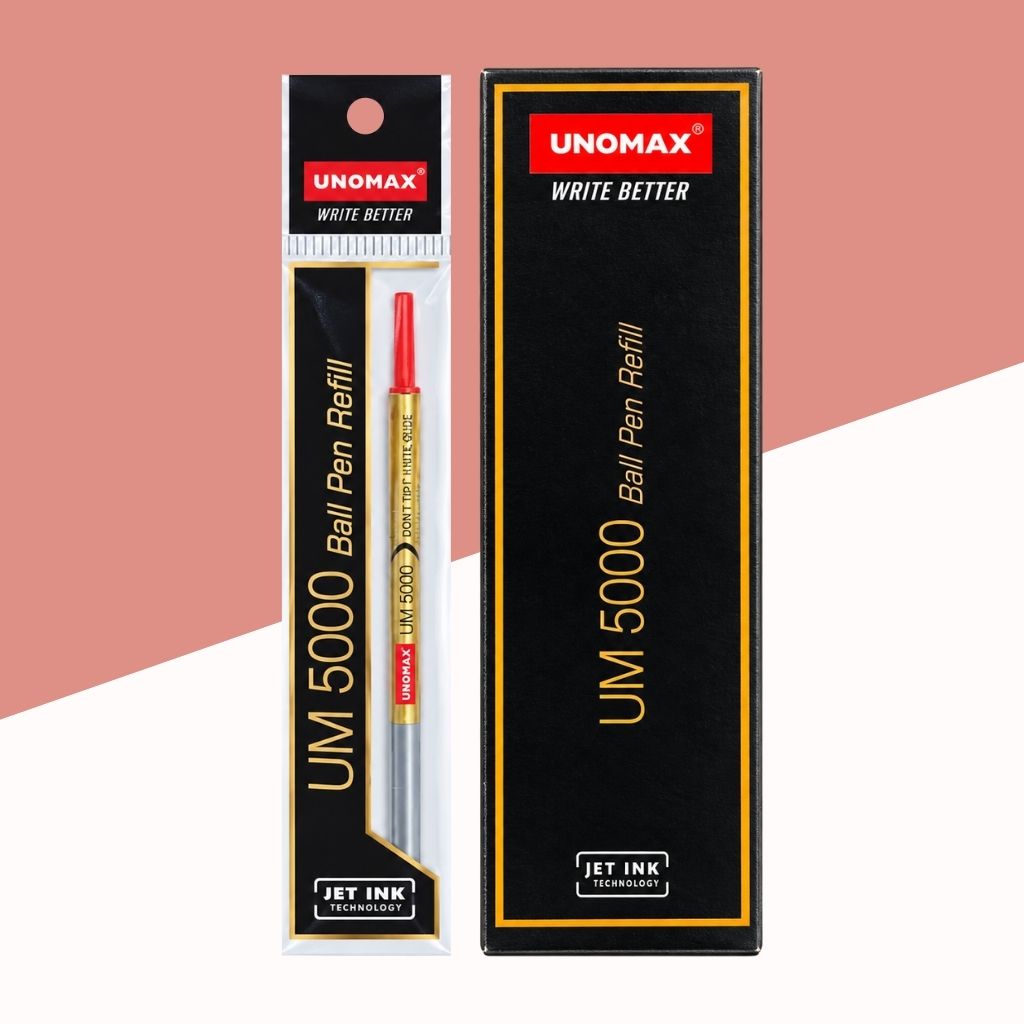 (10 Pcs.) Unomax UM 5000 Ball Pen Refill - Red