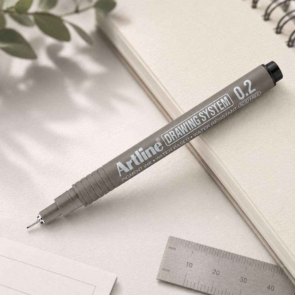 Artline Premium Drawing System Pen 0.2 in Black