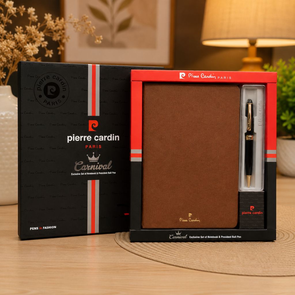 Pierre Cardin Carnival Exclusive Notebook with President Ball Pen Blue