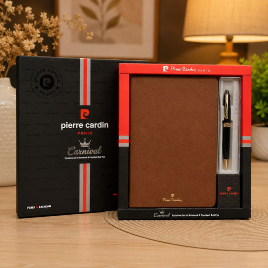 Pierre Cardin Carnival Exclusive Notebook with President Ball Pen Blue