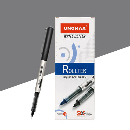 Unomax Rolltek Liquid Roller Pen Black - Side View