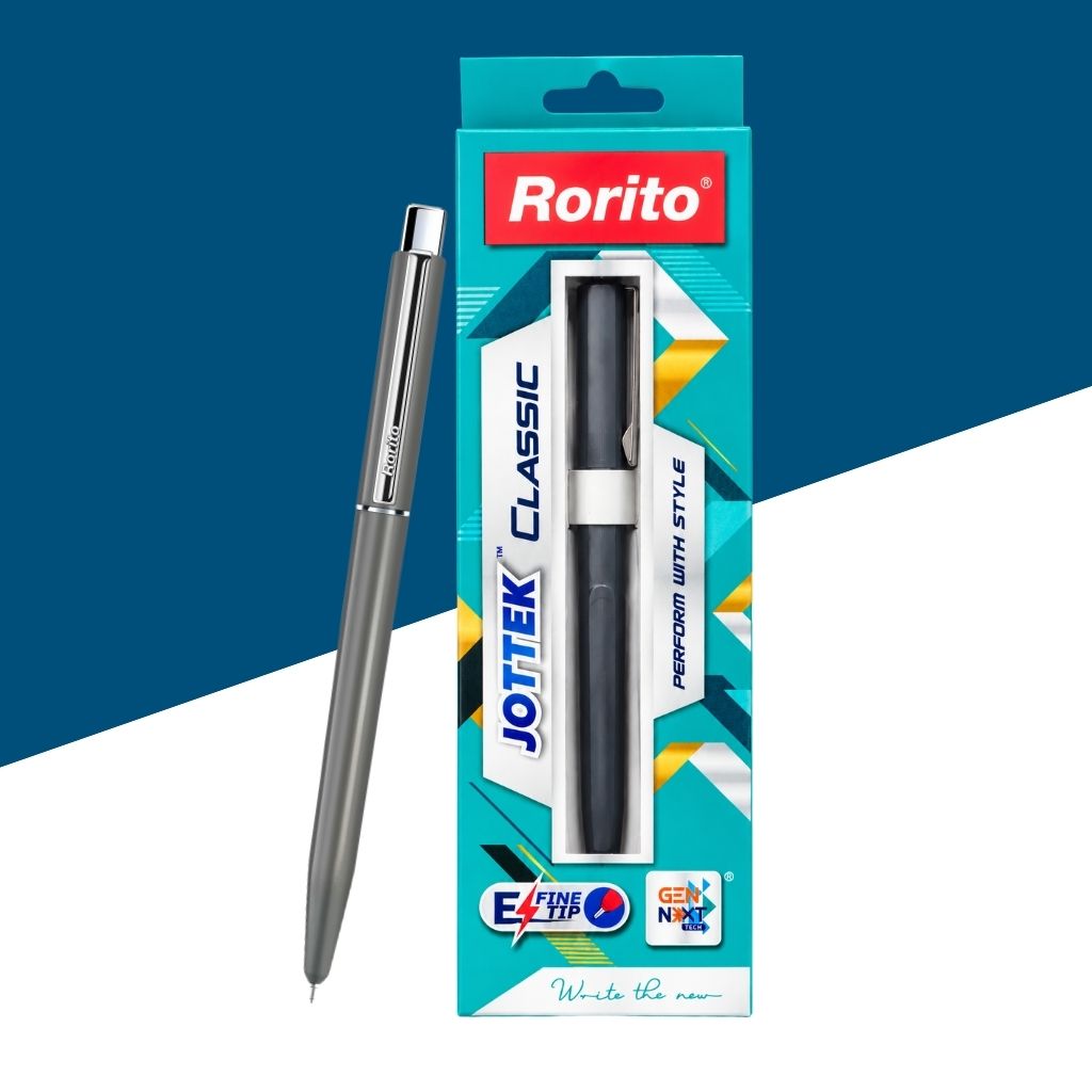 Rorito Jottek Classic Fine Tip Ball Pen Blue - Front View