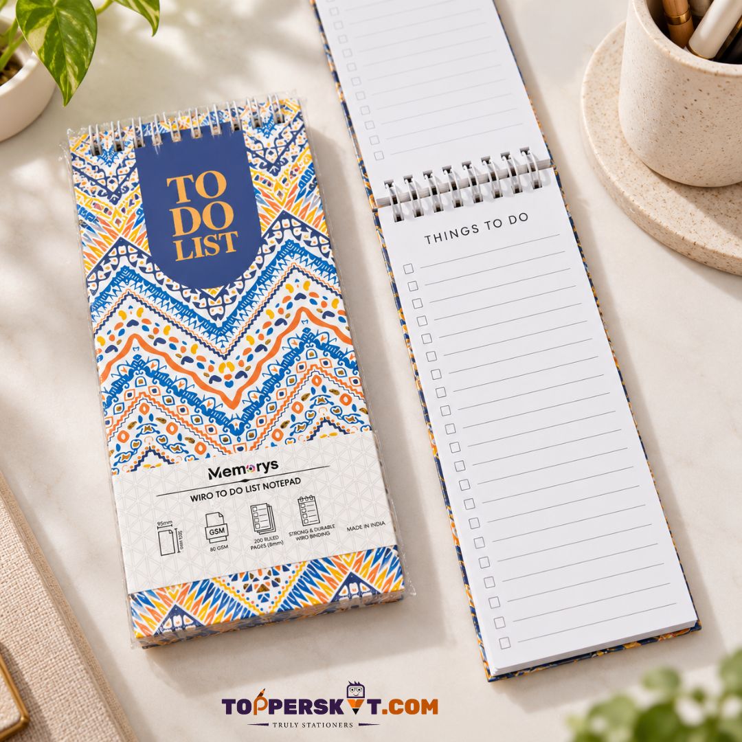 Memorys To Do List Spiral Notepad Assorted - Front View