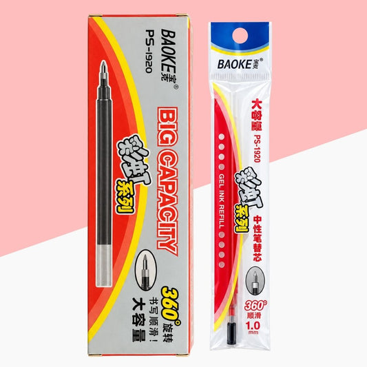 Close-up of TOPPERSKIT Baoke PS-1920 Gel Ink Refill Red