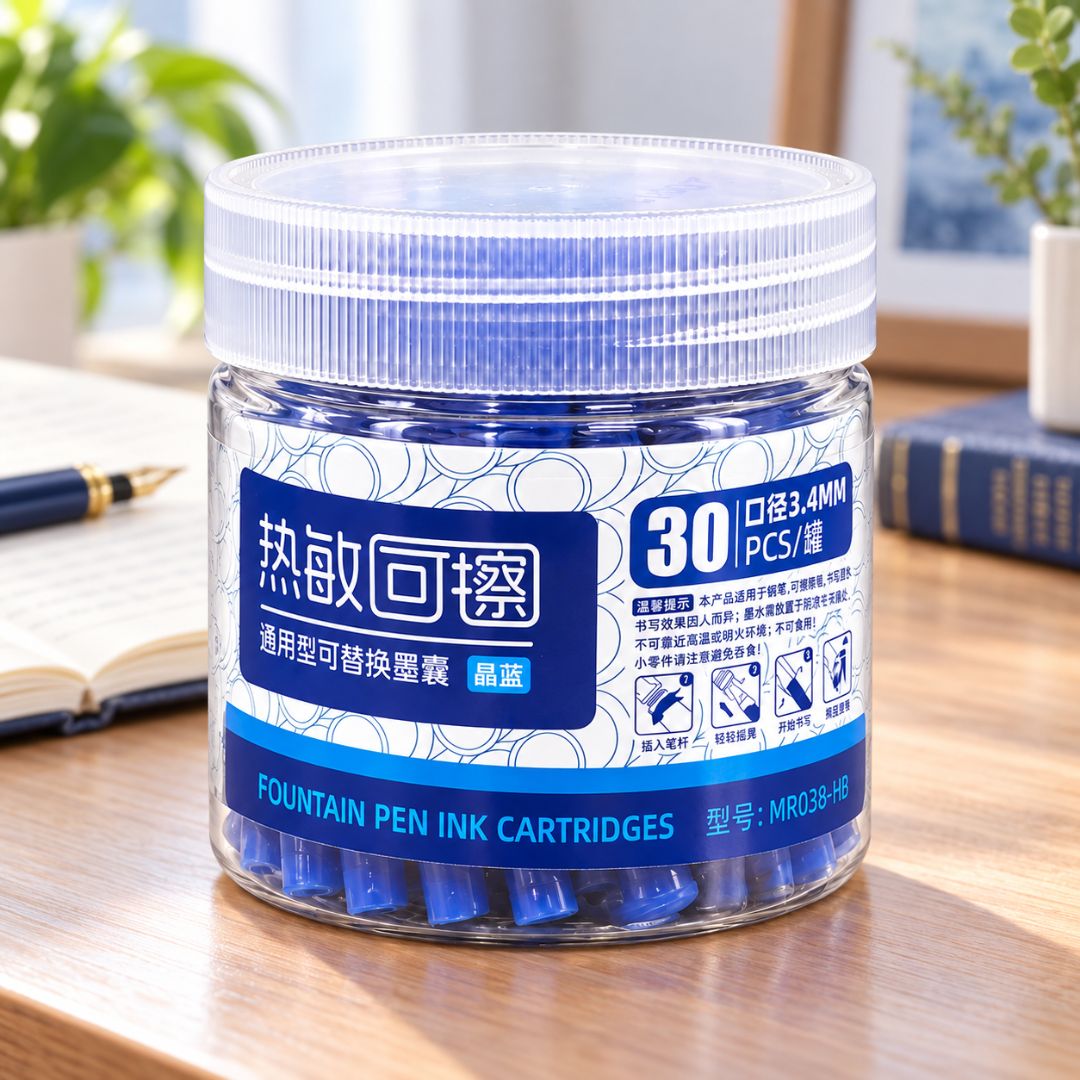 Erasable Fountain Pen Ink Cartridges Jar -Blue (Pack of 1)